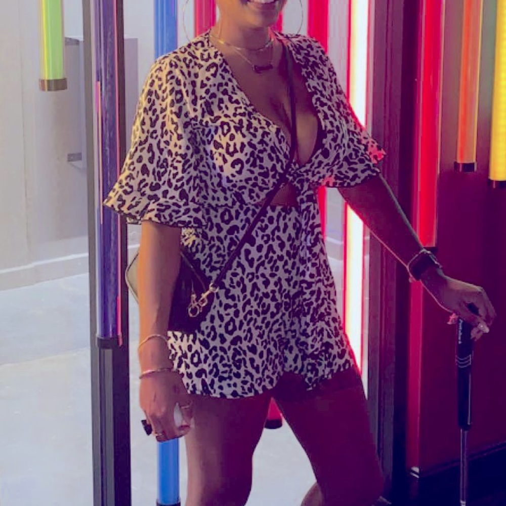 Animal Print Romper